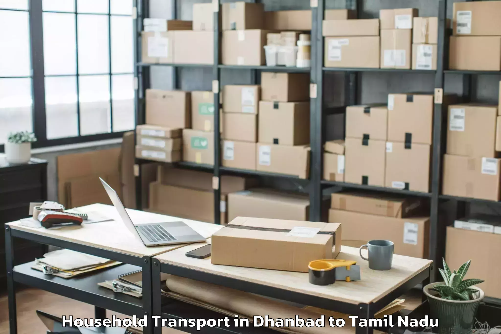 Affordable Dhanbad to Anna University Chennai Household Transport